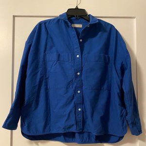 Everlane | The Boxy Oxford | M | Deep Blue